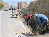 تداوم اجرای عملیات جدول کشی خیابان حافظ 